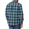imageAmazon Essentials Mens LongSleeve SlimFit Stretch Poplin ShirtDark Green Navy Medium Plaid