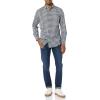 imageAmazon Essentials Mens LongSleeve SlimFit Stretch Poplin ShirtDark Navy Gingham