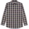 imageAmazon Essentials Mens LongSleeve SlimFit Stretch Poplin ShirtGold Navy Checked