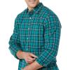 imageAmazon Essentials Mens LongSleeve SlimFit Stretch Poplin ShirtGreen Gold Checked
