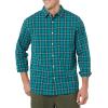 imageAmazon Essentials Mens LongSleeve SlimFit Stretch Poplin ShirtGreen Gold Checked