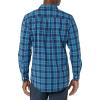 imageAmazon Essentials Mens LongSleeve SlimFit Stretch Poplin ShirtGreen Navy Plaid