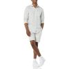 imageAmazon Essentials Mens LongSleeve SlimFit Stretch Poplin ShirtLight Blue Bird Print