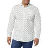 imageAmazon Essentials Mens LongSleeve SlimFit Stretch Poplin ShirtLight Blue Bird Print