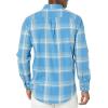 imageAmazon Essentials Mens LongSleeve SlimFit Stretch Poplin ShirtLight Blue Orange Plaid