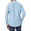 imageAmazon Essentials Mens LongSleeve SlimFit Stretch Poplin ShirtLight Blue White Gingham