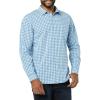 imageAmazon Essentials Mens LongSleeve SlimFit Stretch Poplin ShirtLight Blue White Gingham