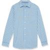 imageAmazon Essentials Mens LongSleeve SlimFit Stretch Poplin ShirtLight Blue White Gingham