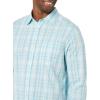 imageAmazon Essentials Mens LongSleeve SlimFit Stretch Poplin ShirtLight Blue White Medium Plaid