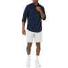 imageAmazon Essentials Mens LongSleeve SlimFit Stretch Poplin ShirtNavy