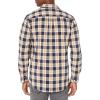 imageAmazon Essentials Mens LongSleeve SlimFit Stretch Poplin ShirtNavy Peach Plaid