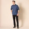 imageAmazon Essentials Mens LongSleeve SlimFit Stretch Poplin ShirtNavy Purple Floral