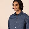 imageAmazon Essentials Mens LongSleeve SlimFit Stretch Poplin ShirtNavy Purple Floral