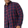 imageAmazon Essentials Mens LongSleeve SlimFit Stretch Poplin ShirtNavy Red Buffalo Plaid