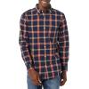imageAmazon Essentials Mens LongSleeve SlimFit Stretch Poplin ShirtNavy Red Plaid