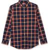 imageAmazon Essentials Mens LongSleeve SlimFit Stretch Poplin ShirtNavy Red Plaid