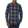 imageAmazon Essentials Mens LongSleeve SlimFit Stretch Poplin ShirtNavy Red Teal Blue Plaid