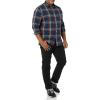 imageAmazon Essentials Mens LongSleeve SlimFit Stretch Poplin ShirtNavy Red Teal Blue Plaid