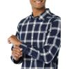 imageAmazon Essentials Mens LongSleeve SlimFit Stretch Poplin ShirtNavy White Buffalo Plaid