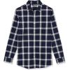 imageAmazon Essentials Mens LongSleeve SlimFit Stretch Poplin ShirtNavy White Buffalo Plaid
