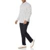imageAmazon Essentials Mens LongSleeve SlimFit Stretch Poplin ShirtPink White Buffalo Plaid