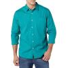 imageAmazon Essentials Mens LongSleeve SlimFit Stretch Poplin ShirtTeal Blue