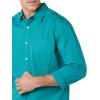 imageAmazon Essentials Mens LongSleeve SlimFit Stretch Poplin ShirtTeal Blue