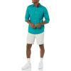 imageAmazon Essentials Mens LongSleeve SlimFit Stretch Poplin ShirtTeal Blue