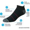 imageAmazon Essentials Mens Low Cut Tab Socks  Performance Zone Comfortable Cushion Athletic 6 PairsBlack