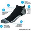 imageAmazon Essentials Mens Low Cut Tab Socks  Performance Zone Comfortable Cushion Athletic 6 PairsBlackWhite