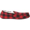 imageAmazon Essentials Mens Microsuede Moccasin SlippersBlack Red Buffalo Check