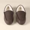 imageAmazon Essentials Mens Microsuede Moccasin SlippersDark Brown Faux Leather