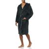 imageAmazon Essentials Mens MidLength Plush RobeCharcoal