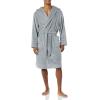 imageAmazon Essentials Mens MidLength Plush RobeGrey