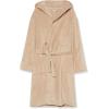 imageAmazon Essentials Mens MidLength Plush RobeTaupe