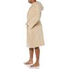 imageAmazon Essentials Mens MidLength Plush RobeTaupe