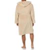 imageAmazon Essentials Mens MidLength Plush RobeTaupe