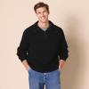 imageAmazon Essentials Mens QuarterZip RibKnit RelaxedFit SweaterBlack