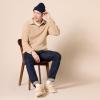 imageAmazon Essentials Mens QuarterZip RibKnit RelaxedFit SweaterLight Camel