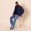 imageAmazon Essentials Mens QuarterZip RibKnit RelaxedFit SweaterNavy
