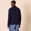 imageAmazon Essentials Mens QuarterZip RibKnit RelaxedFit SweaterNavy