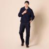imageAmazon Essentials Mens QuarterZip RibKnit RelaxedFit SweaterNavy