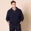 imageAmazon Essentials Mens QuarterZip RibKnit RelaxedFit SweaterNavy