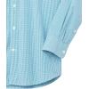 imageAmazon Essentials Mens RegularFit LongSleeve Casual Poplin ShirtAqua Blue Gingham
