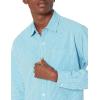 imageAmazon Essentials Mens RegularFit LongSleeve Casual Poplin ShirtAqua Blue Gingham