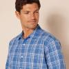 imageAmazon Essentials Mens RegularFit LongSleeve Casual Poplin ShirtAqua Blue Plaid