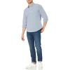 imageAmazon Essentials Mens RegularFit LongSleeve Casual Poplin ShirtBlue Gingham