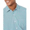 imageAmazon Essentials Mens RegularFit LongSleeve Casual Poplin ShirtBlue Green Gingham