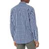 imageAmazon Essentials Mens RegularFit LongSleeve Casual Poplin ShirtBlue Grey Plaid