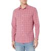 imageAmazon Essentials Mens RegularFit LongSleeve Casual Poplin ShirtBlue Washed Red Plaid
